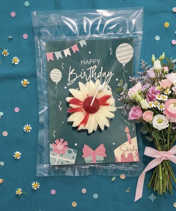 Happy Birthday Floral Wax Seal Card