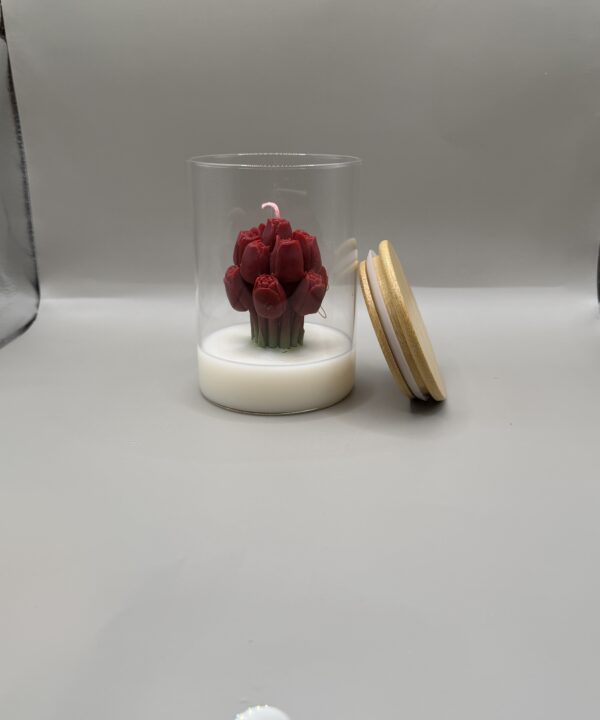 Burgundy Rose Jar Candle