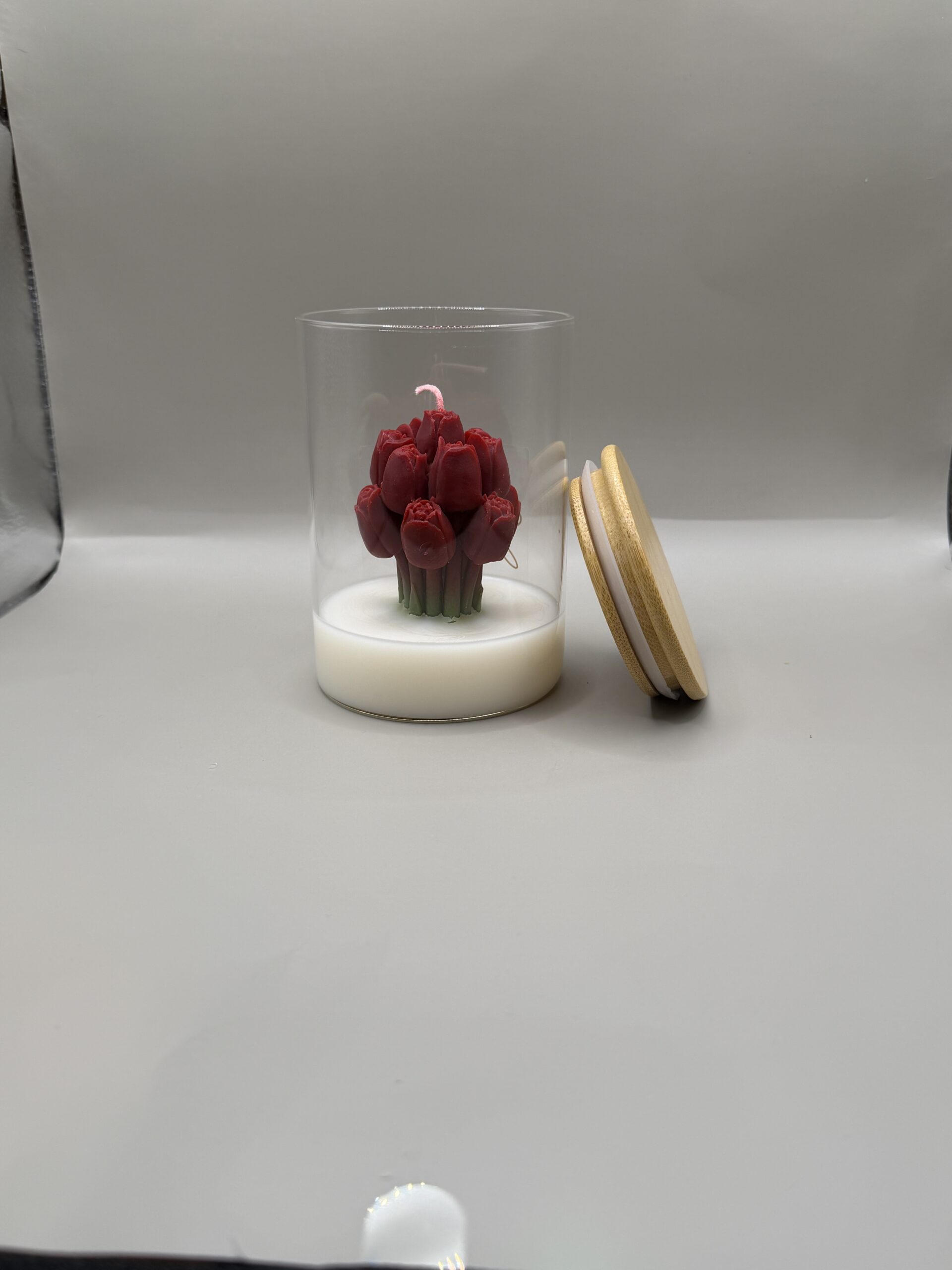 Burgundy Rose Jar Candle