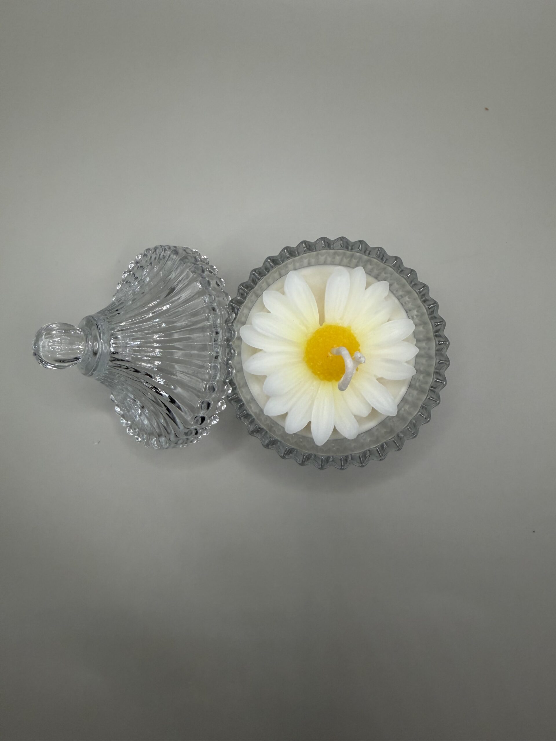 Daisy Dessert Glass Candle