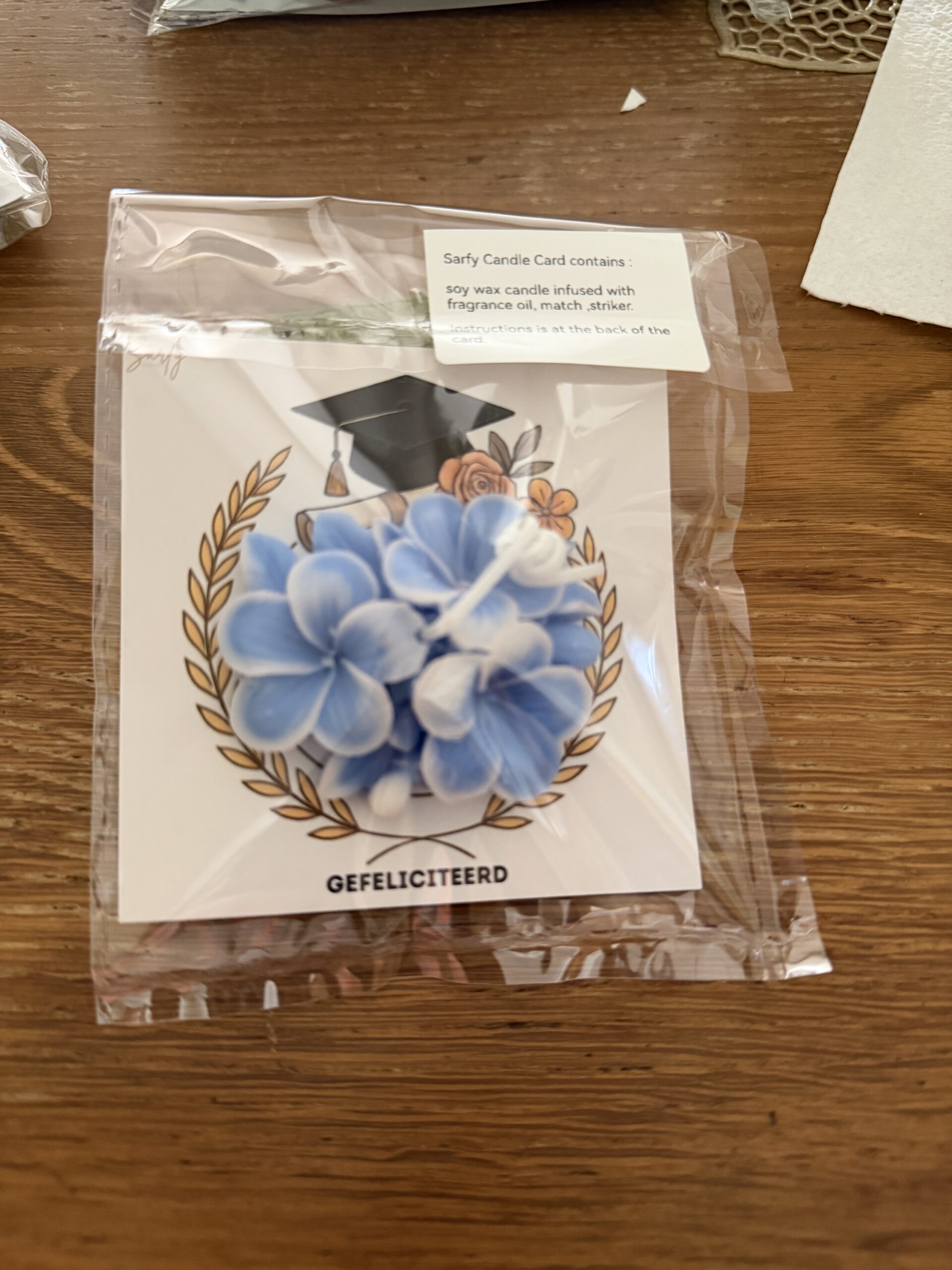 Blue Blossom Wax Seal Card