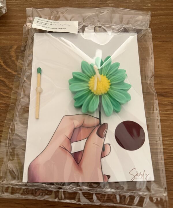 Green Daisy Wax Seal Card