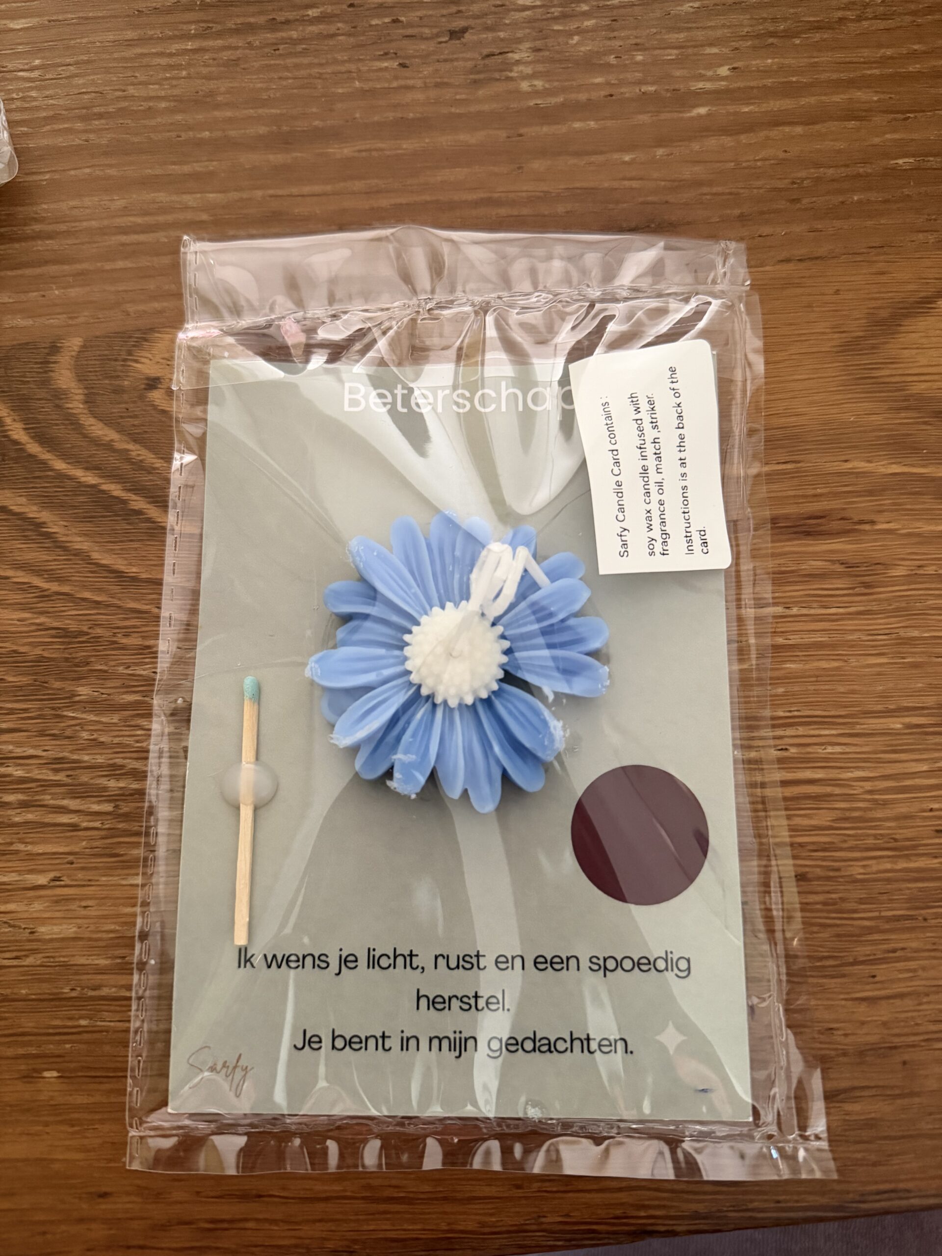 Blue Daisy Wax Seal Card