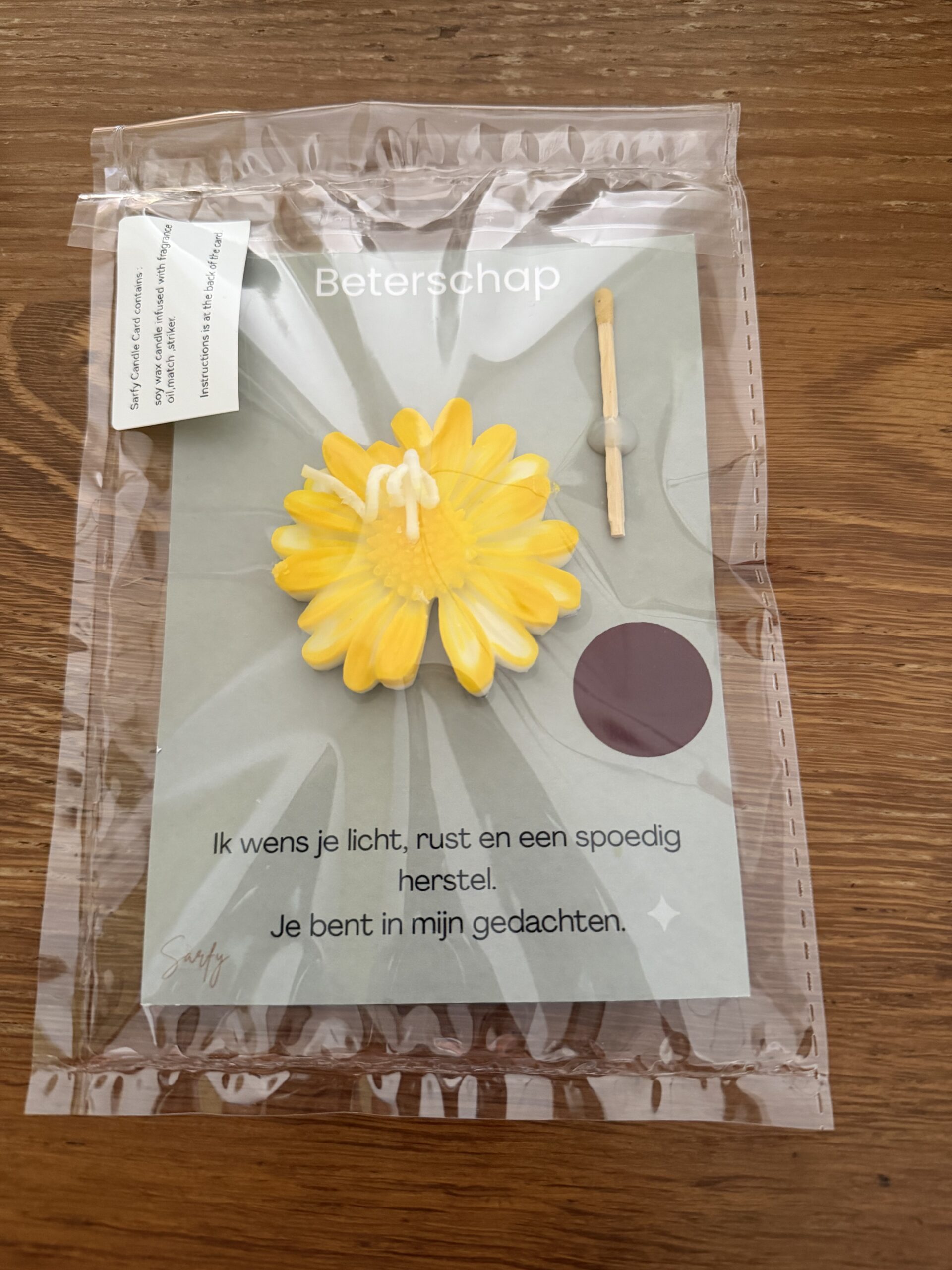 Yellow Daisy Wax Seal Card