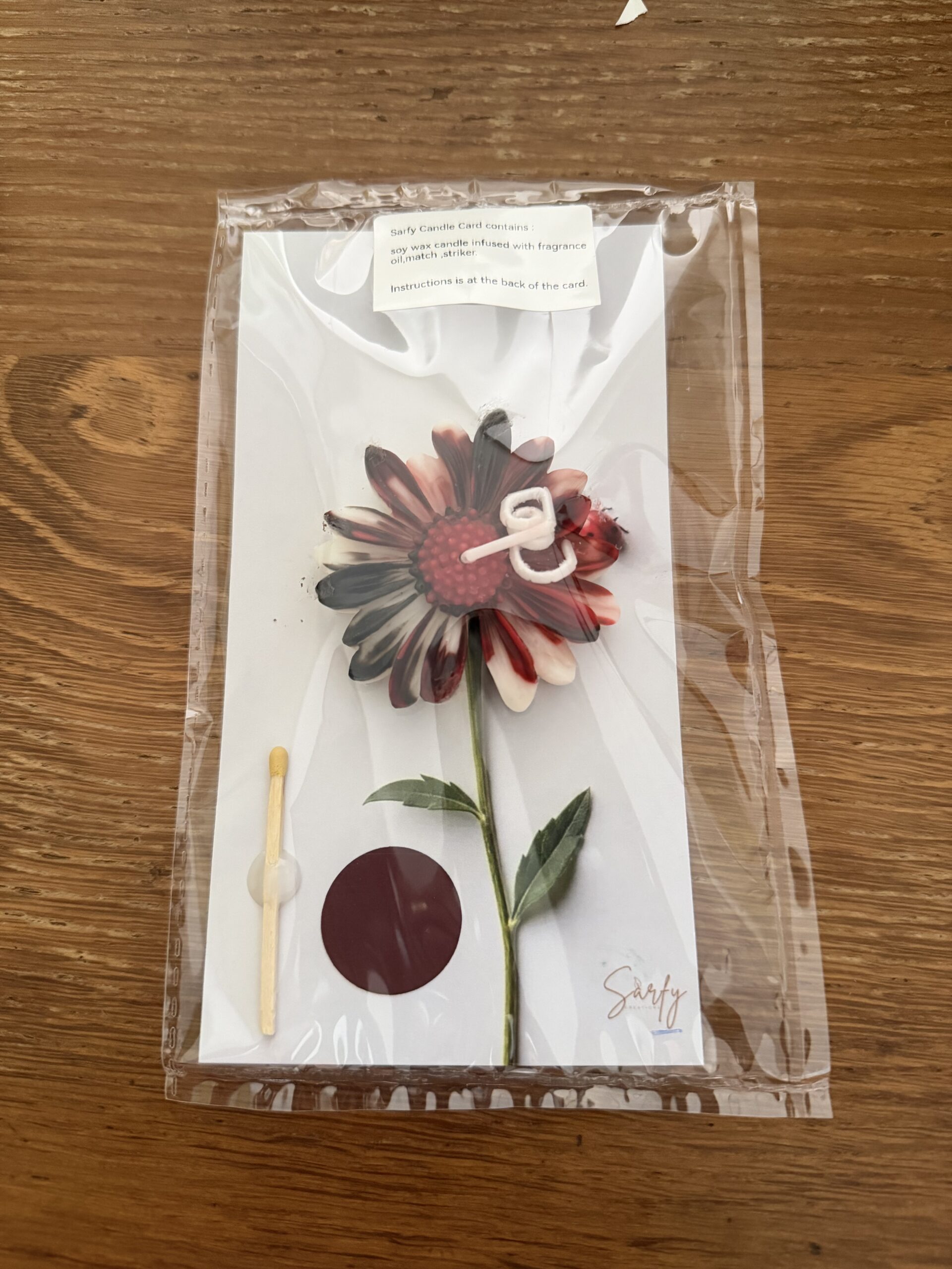 Burgundy Botanical Wax Seal Card