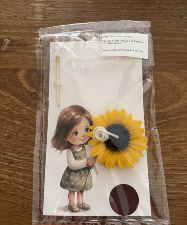 Sunflower Girl Wax Seal Card