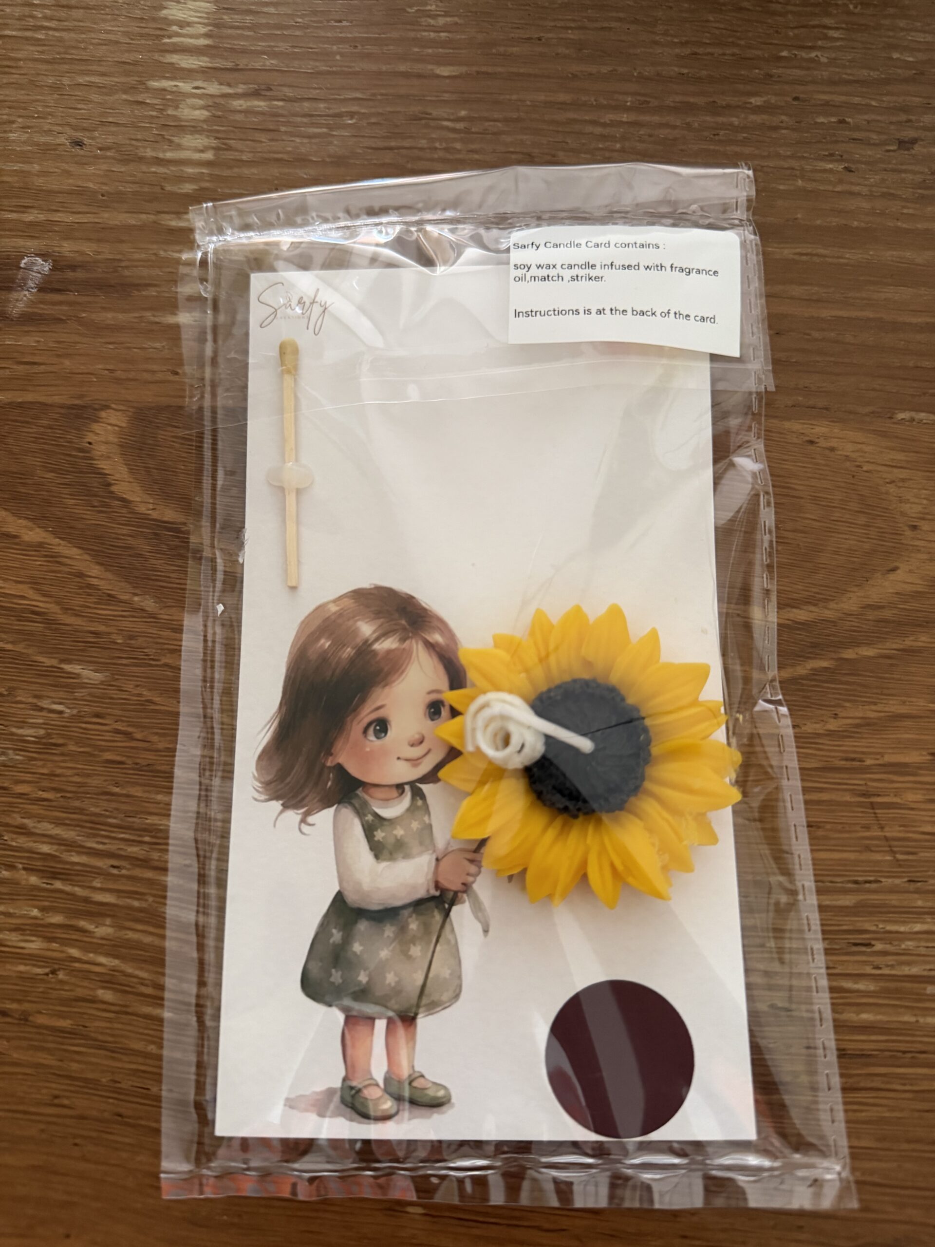 Sunflower Girl Wax Seal Card