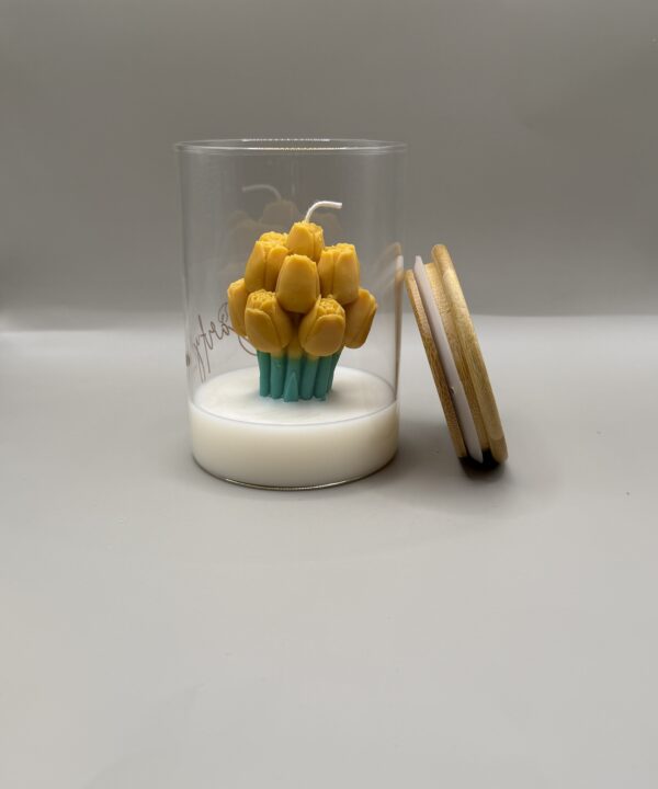 Golden Tulip Jar Candle