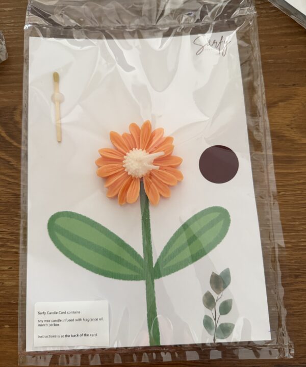 Peach Gerbera Wax Seal Card