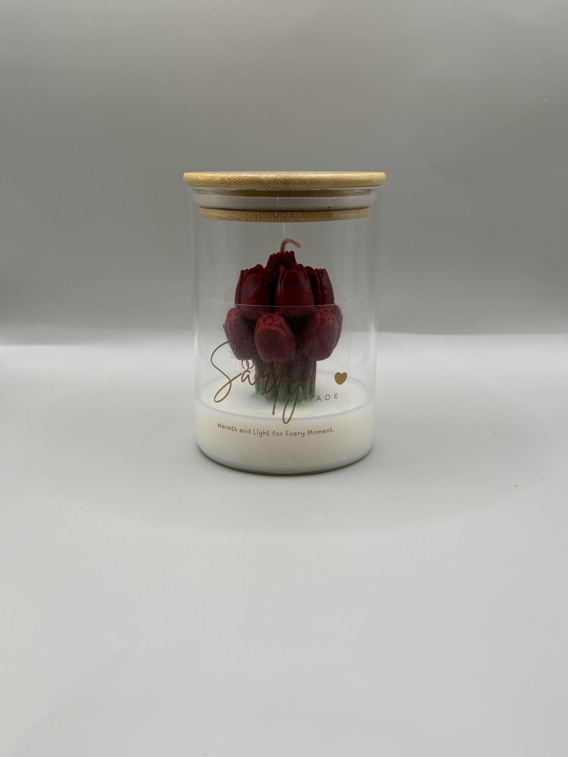 Burgundy Tulip Jar Candle
